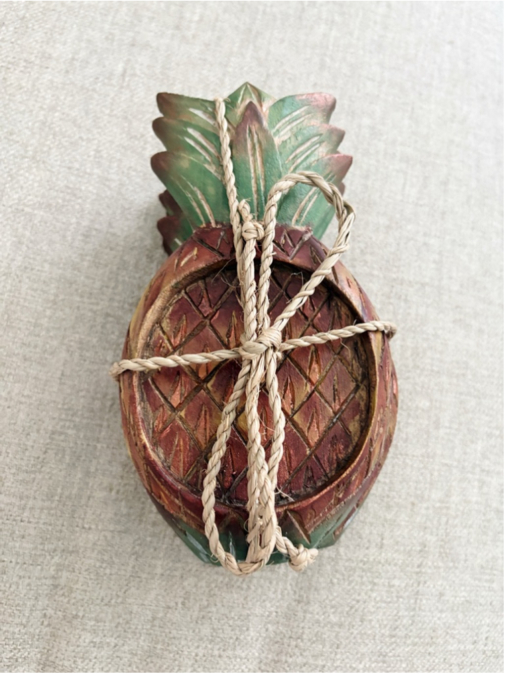 Pineapple Coastal Hand Carved Tropical Coasters